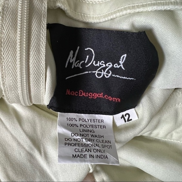 NWT MAC DUGGAL Mint Iridescent Sequin Tulle Sleeveless Open Back Ball Gown 12 - Picture 6 of 9